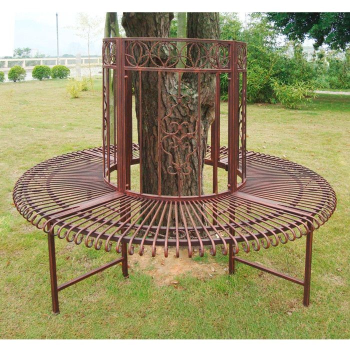 Banc tour d'arbre SUN structure circulaire premium 160 cm de diametre D41060