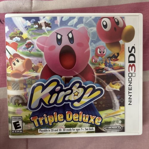 Kirby Triple Deluxe 3DS Cartridge and box and manual, Tested and working