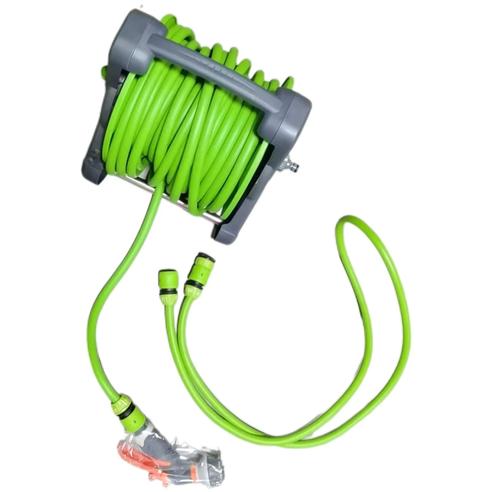 Garden Hose Reel 3/8'' x 50 ft, Portable Retractable Water Hose Reel with Hos