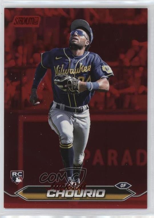 2024 Topps Stadium Club Red Foil Jackson Chourio #184 Rookie RC