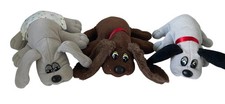 Lot 3 Tonka Pound Puppies Brown Gray Diaper Puppy Dog 8" Plush Stuffed Animals