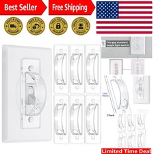 Bates Light Switch Guard - 6 Pack Child Proof Covers, Clear Toggle Switch Blo...