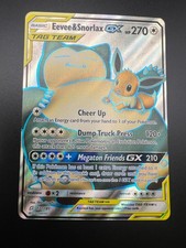 Eevee & Snorlax GX - 171/181 - Pokemon Team Up Sun & Moon Full Art Rare Card NM on eBay