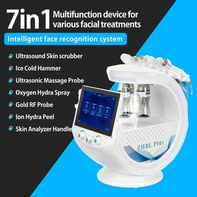 7-in-1 Hydra Water Facial Cleaner Skin Detector Hydro Dermabrasion Beauty Device