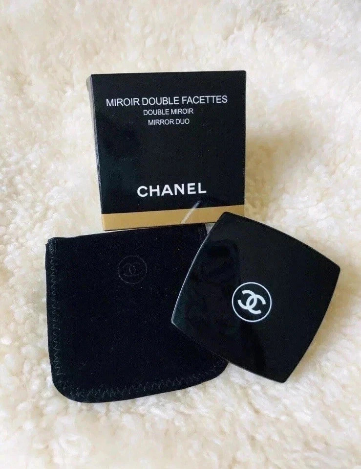 Chanel Mirror Duo Compact Double Facette Black Bridesmaid Gift