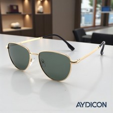 Aydicon Trendy Gold Round Polarized Women's Sunglasses UV 400 311-005-C4-56