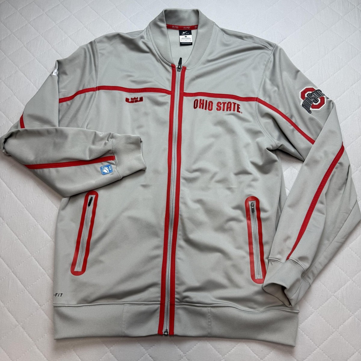 Nike Ohio State ナイロンジャケット 希少 Ohio State Buckeyes Jacket Men Large Lebron James NCAA Basketball