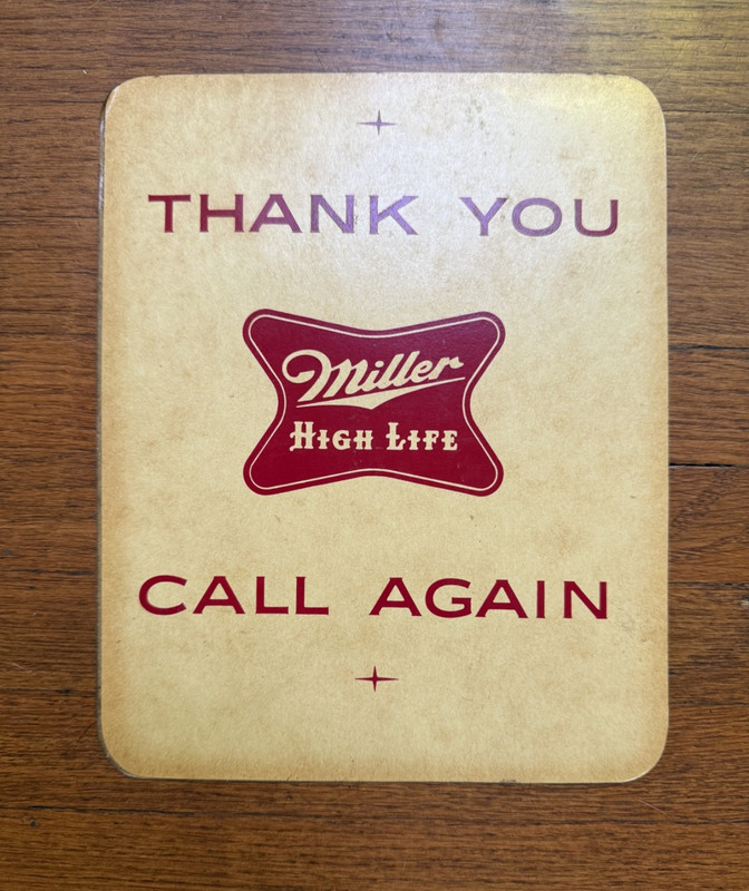 MILLER HIGH LIFE Beer Deadstock "But it Here" Store Window/Door Decal (VTG, 50s)