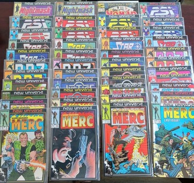 Marvel New Universe Comic Lot 40+ Books PSI Force Star Brand DP7 Nightmask Merc 