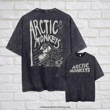 Retro Rock Arctic Monkeys Music Album Graphic T-Shrit Men's Vintage Washed HOT