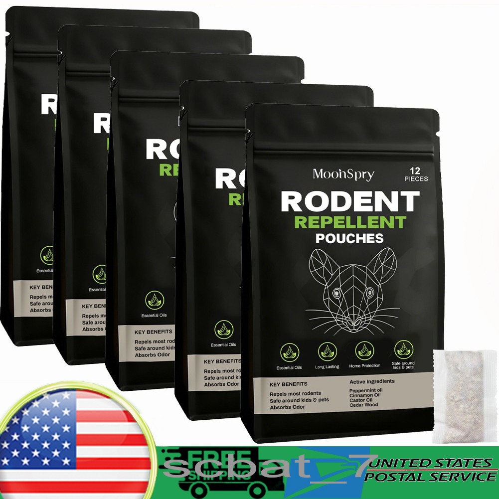 12~60 Pieces Natural Peppermint Oil Mouse Rodent Rat Repellent Pouches