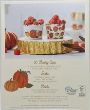My Minds Eye Gold Foiled Fall Pumpkin Design Cupcake Baking Cups - 50 Count