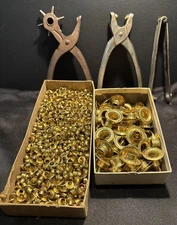 VTG Lot Of Leather Crafting Tools And 2 Different Size Rivets Made In The USA