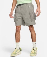 Nike ACG Snowgrass Men's Cargo Shorts Dark Stucco Size XS DV9405-053