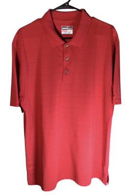 Grand Slam Performance Men's Airflow Short Sleeve Polo Golf Shirt Red XL