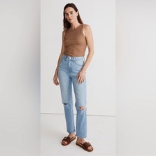 Madewell The Perfect Vintage Straight Jeans Westanna Wash Women  s Size 26 NWT