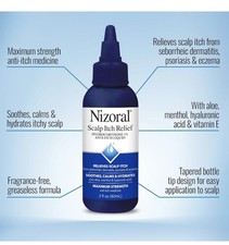 Nizoral Scalp Itch Relief Liquid Soothes Calms Hydrates 2oz ,Exp 2027