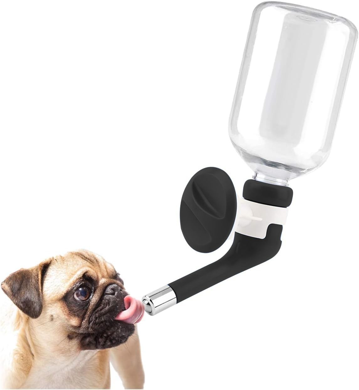 For Kennel Cage Adjustable Height Dispenser Black