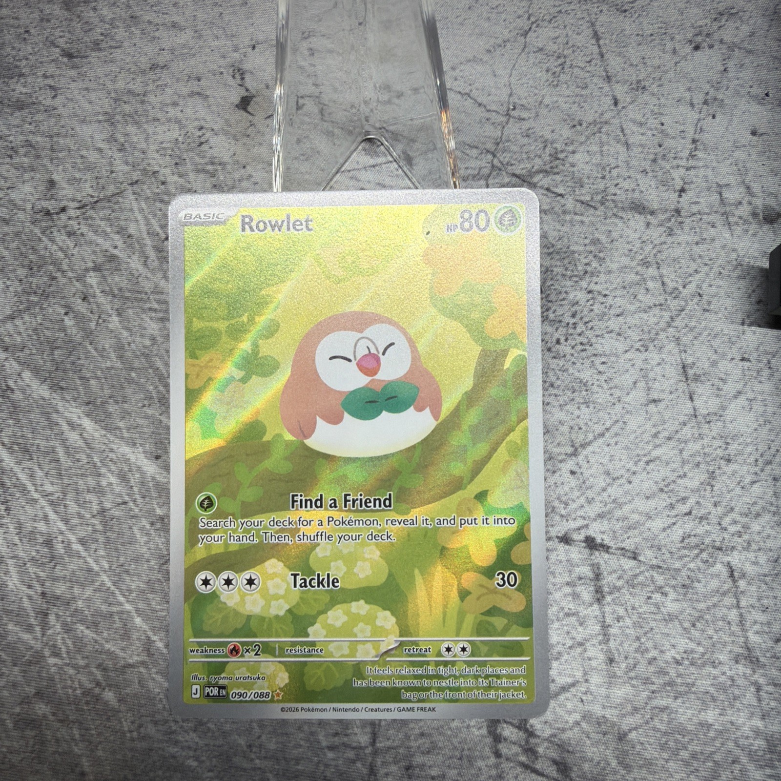 Rowlet 90/88 Perfect Order Pokémon TCG Card Illustration Rare IR NM