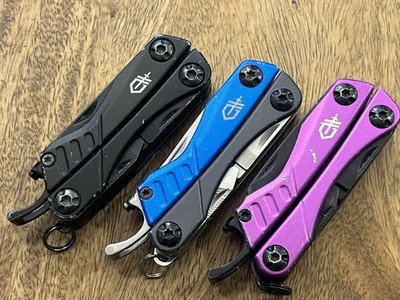 Gerber Dime Mini Multi-Tool Knife Pliers Scissors Driver SUPER Nice! Lot Of 3
