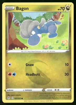 Bagon 107/203 Common Evolving Skies Pokemon Near Mint