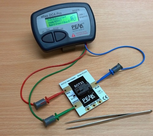 Peak Atlas DCA Adapter for Testing the SOT23 Surface Mount Packages