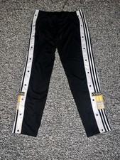 Adidas Genuine 90s Vintage Poppers Jogger Tracksuit Bottom Men's Size 46 L