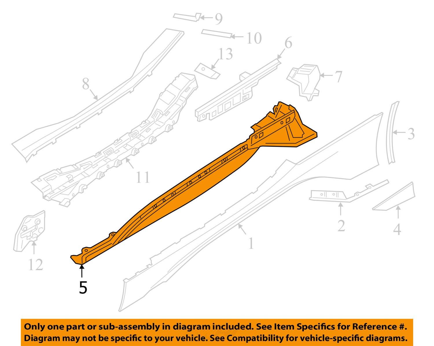 BMW i8 I12 I15 Right Passenger Side Skirt Air Duct Trim Panel 2014 - 2020 OEM