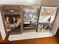 Saving Private Ryan VHS, Special Limited Edition + PearlHarbor +Gettysburg