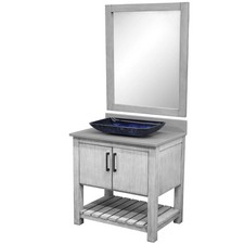 Miseno MV-30SG-NOBV-280-19034-MIR 30" - Stonewash Grey / Storm Grey Top / Matte