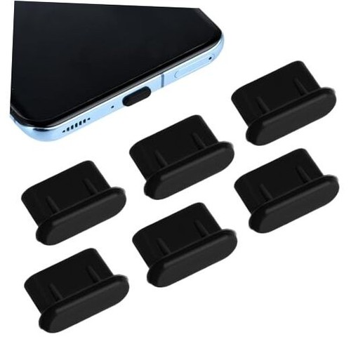 USB C Port Dust Protection Plugs, 6 Pcs Type C Silicone Dust Covers Phone A