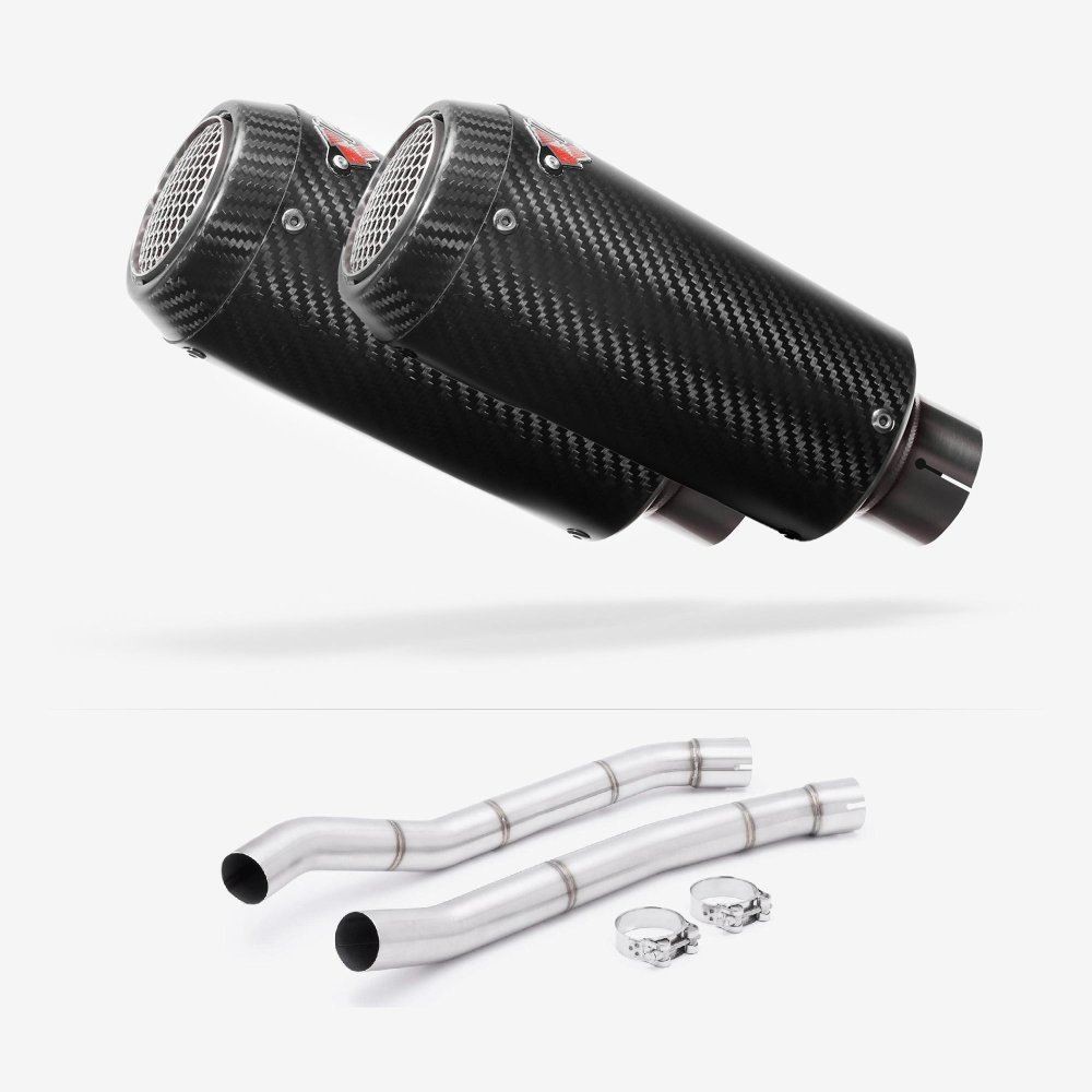 Lextek CP9C Exhaust 180mm with Link Pipes for Kawasaki ZZR1400 (12-19)