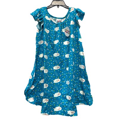 Dot Dot Smile NWT Girls' 5/6 Blue Sheep Dream Pattern Cap Ruffle Sleeve Swing