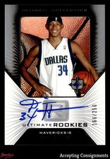 2004-05 Ultimate Collection #130 Devin Harris RC ROOKIE ON CARD AUTO 166/250. rookie card picture