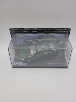 IXO Altaya? 1:43, Opel Omega B MV6, grün Diecast Modellauto mit Vitrine.