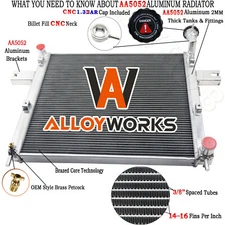 4 Rows Aluminum Radiator For 1999-2005 2002 JEEP GRAND CHEROKEE WJ WG 4.7L MT