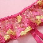 Womens Embroidery Lace Sexy Bra Thong Lingerie Set with Garter Belts(Small) — photo 10