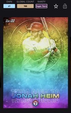 Topps MLB Bunt DIGITAL Card 22 Color Splash Rainbow Base Jonah Heim