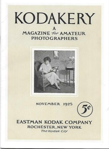Photography Kodak Mag "Kodakery" Nov 1925  for Amateur Photographers Cine Kodak - Picture 1 of 10