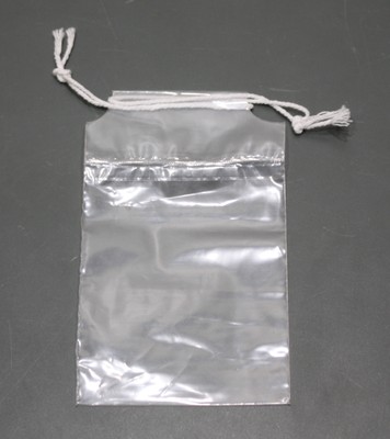 clear poly drawstring bags