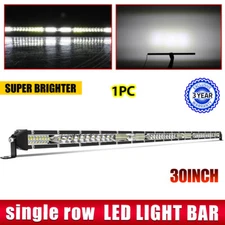 10/20/30'' LED Light Bar Spot Flood Combo Driving For Truck 4WD ATV Bumber Roof