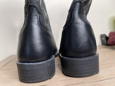 Herman Survivors Black Leather Square Toe Houston Western  display picture 2