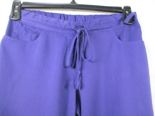 Pantalones Médicos Greys Anatomy Para Mujer Pequeños Púrpura Mezcla de Poliéster Pull On Recto Foto 2 de 4