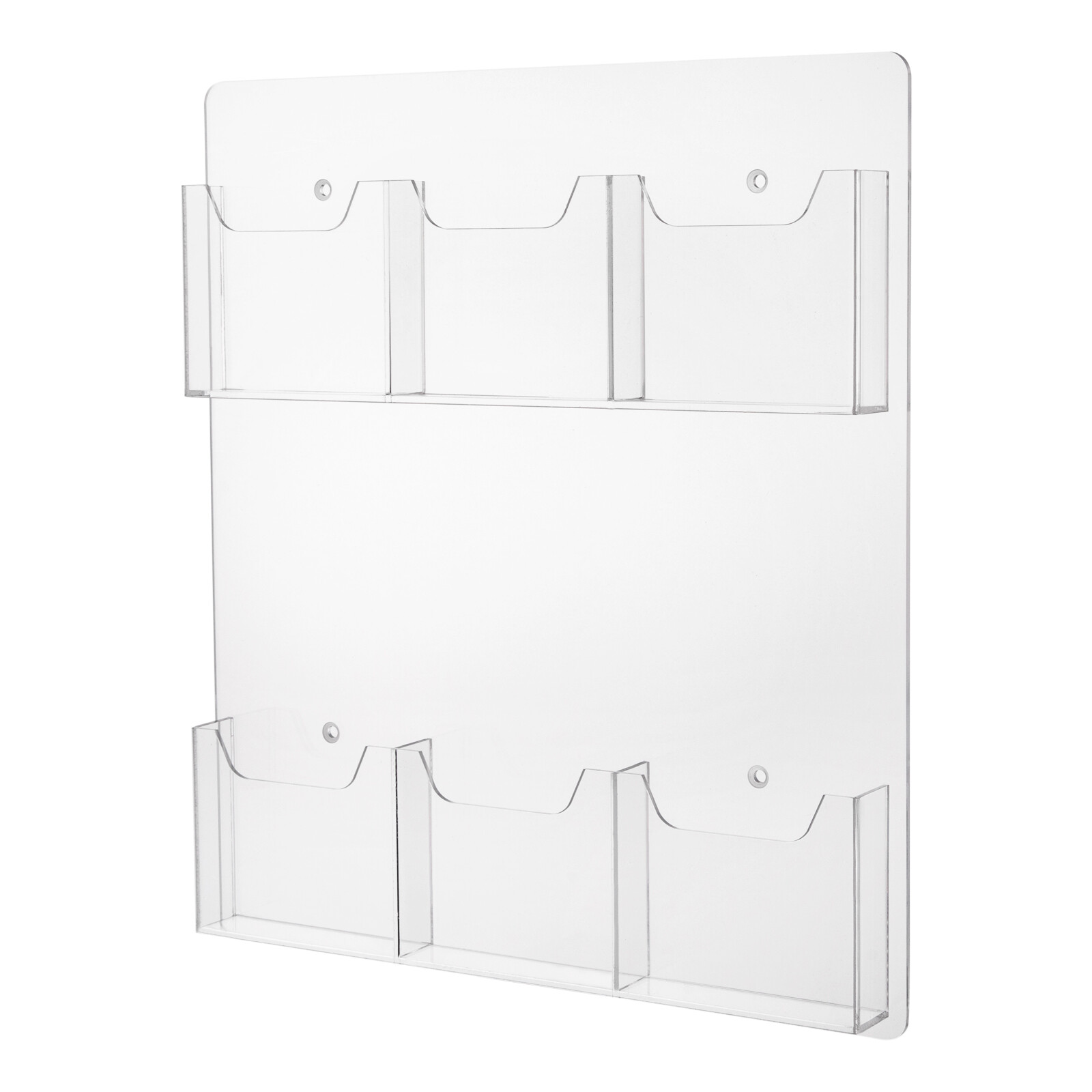 2Pcs Acrylic Brochure Holder WallMounted Magazine Pamphlet Holder Rack