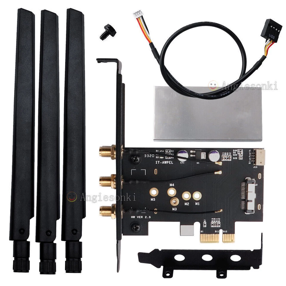 Desk PC WIFI adapter with PCI-e Antenna for BCM94360CSAX 4331csa Apple WLAN Card - Image 3 of 4