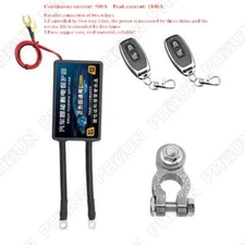 Dual Remote Control 1800A Car Battery Disconnect Cut Off Isolator Master Switch