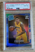 2017-18 Donruss Optic KYLE KUZMA Rated Rookie Blue Prizm LAKERS #174 PSA 10