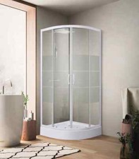 Box Doccia Semicircolare Vetro Serigrafato Anticalcare Temperato 4 MM Apertura A