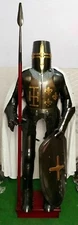 Medieval Suit Of Amour Collectible Shield Sword Crusader Full Body Knight Armor