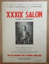 REBIERRE MARC XXXIXth SALON D'ARTS PLASTIQUES ORIGINAL POSTER S.E.I.N. PARIS 
